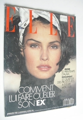 French Elle magazine - 20 February 1989 - Famke Janssen cover