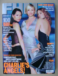 FHM magazine - Lucy Liu, Cameron Diaz and Drew Barrymore cover (December 2000)