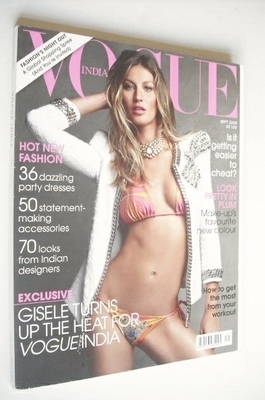 <!--2009-09-->Vogue India magazine - September 2009 - Gisele Bundchen cover