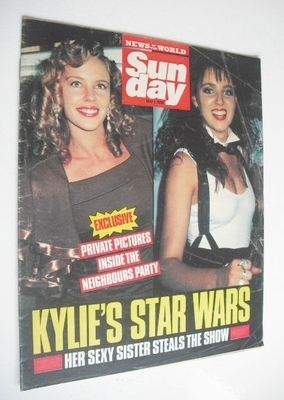 Sunday magazine - 1 May 1988 - Dannii and Kylie Minogue cover