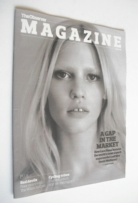 The Observer magazine - Lara Stone cover (24 October 2010)