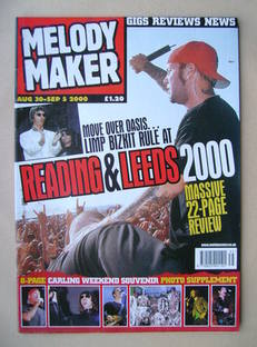 <!--2000-08-30-->Melody Maker magazine - Limp Bizkit cover (30 August-5 Sep