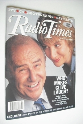 Radio Times magazine - Clive James and Victoria Wood cover (19-25 February 1994)