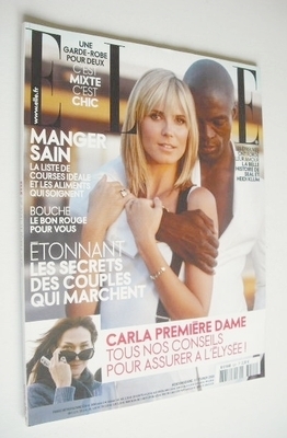 French Elle magazine - 11 February 2008 - Heidi Klum and Seal cover