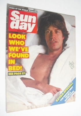 Sunday magazine - 24 March 1985 - Mick Jagger cover