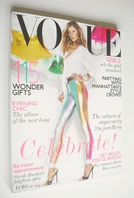 British Vogue magazine - December 2011 - Gisele Bundchen cover