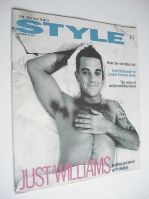 <!--2001-09-30-->Style magazine - Robbie Williams cover (30 September 2001)
