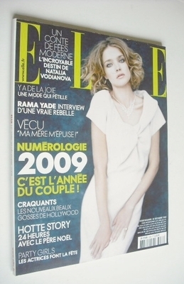 French Elle magazine - 20 December 2008 - Natalia Vodianova cover