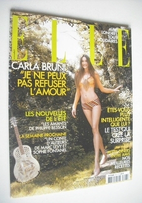 French Elle magazine - 18 July 2005 - Carla Bruni cover