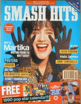 Smash Hits magazine - Martika cover (10-23 January 1990)