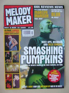 <!--2000-11-08-->Melody Maker magazine - Billy Corgan cover (8-14 November 