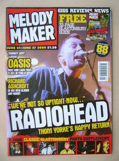 <!--2000-06-21-->Melody Maker magazine - Thom Yorke cover (21-27 June 2000)