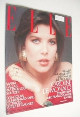 French Elle magazine - 21 July 1986 - Princess Caroline cover