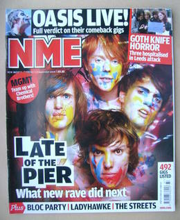 NME magazine - Late Of The Pier cover (13 September 2008)