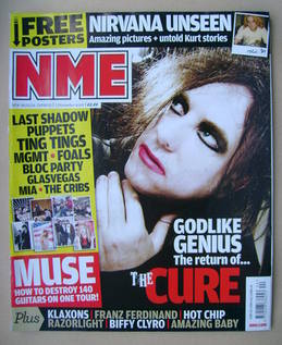 NME magazine - Robert Smith cover (1 November 2008)