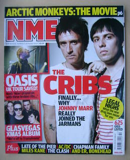 NME magazine - The Cribs cover (18 October 2008)