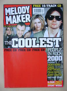 Melody Maker magazine - The Coolest People In Rock 2000 cover (14-20 June 2000)
