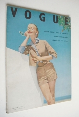 British Vogue magazine - July 1953 (Vintage Issue)