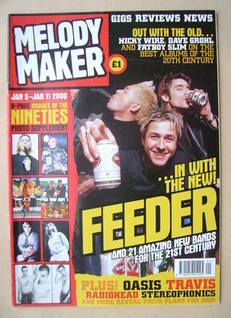 <!--2000-01-05-->Melody Maker magazine - Feeder cover (5-11 January 2000)