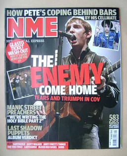 NME magazine - The Enemy cover (19 April 2008)