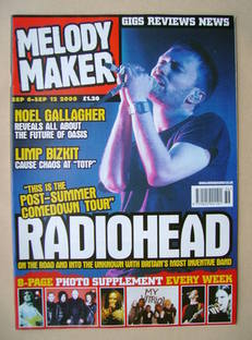 <!--2000-09-06-->Melody Maker magazine - Thom Yorke cover (6-12 September 2