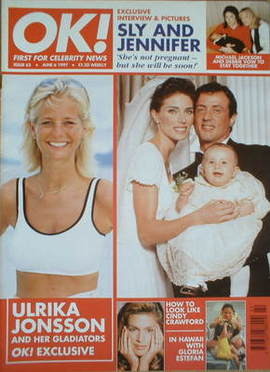 OK! magazine - Sylvester Stallone / Ulrika Jonsson cover (6 June 1997 - Issue 62)