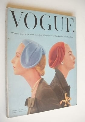 British Vogue magazine - October 1954 (Vintage Issue)