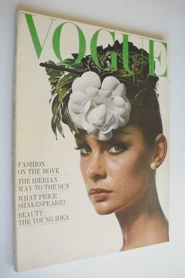 British Vogue magazine - 1 April 1964 - Jean Shrimpton cover