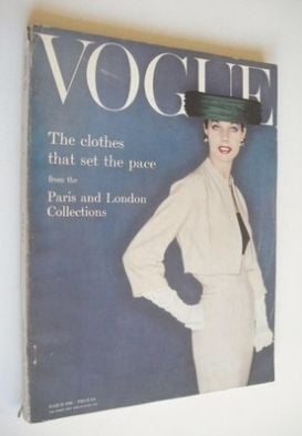 British Vogue magazine - March 1956 (Vintage Issue)