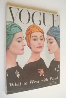 British Vogue magazine - October 1956 (Vintage Issue)