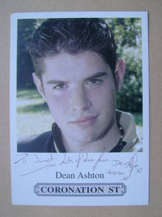 Dean Ashton autograph (ex Coronation Street actor)