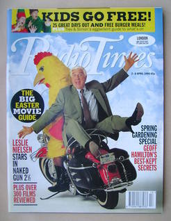 Radio Times magazine - Leslie Nielsen cover (2-8 April 1994)