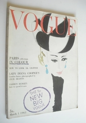 British Vogue magazine - 1 March 1963 (Vintage Issue)