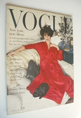 British Vogue magazine - January 1963 (Vintage Issue)