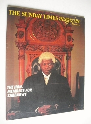 The Sunday Times magazine - The Hon. Members of Zimbabwe cover (16 November 1980)
