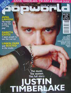 Popworld magazine - Justin Timberlake cover (June 2003 - Issue 1)