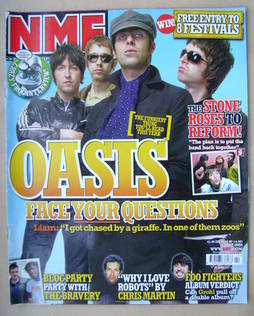 NME magazine - Oasis cover (4 June 2005)