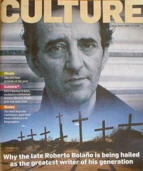 <!--2008-12-07-->Culture magazine - Roberto Bolano cover (7 December 2008)