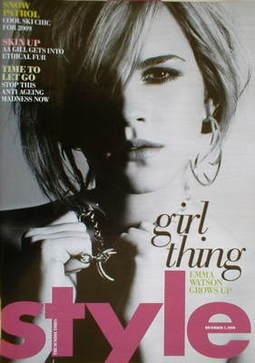 <!--2008-12-07-->Style magazine - Emma Watson cover (7 December 2008)