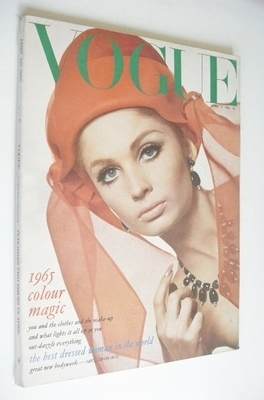 British Vogue magazine - 1 April 1965 - Sue Murray cover