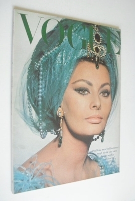 British Vogue magazine - July 1965 - Sophia Loren cover