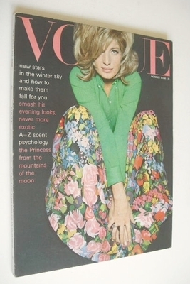 British Vogue magazine - 1 October 1965 - Monica Vitti cover