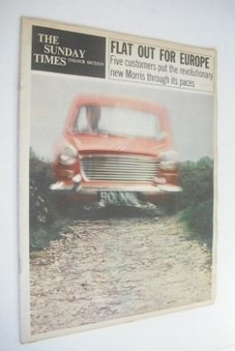 <!--1962-08-19-->The Sunday Times Colour Section magazine - Morris 1100 cov