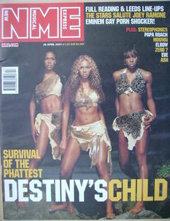 NME magazine - Destiny's Child cover (28 April 2001)