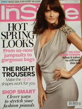 British InStyle magazine - April 2009 - Helena Christensen cover