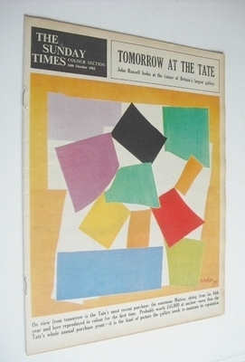 <!--1962-10-14-->The Sunday Times Colour section - Tomorrow At The Tate cov