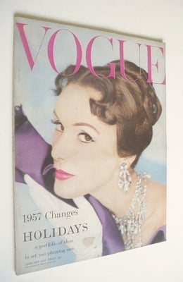 British Vogue magazine - January 1957 (Vintage Issue)