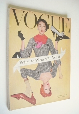 British Vogue magazine - October 1957 (Vintage Issue)