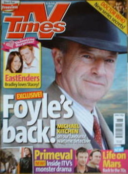 TV Times magazine - Michael Kitchen cover (10-16 February 2007)