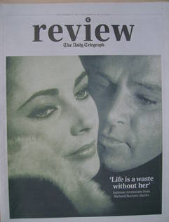 The Daily Telegraph Review newspaper supplement - 15 September 2012 - Elizabeth Taylor and Richard Burton cover